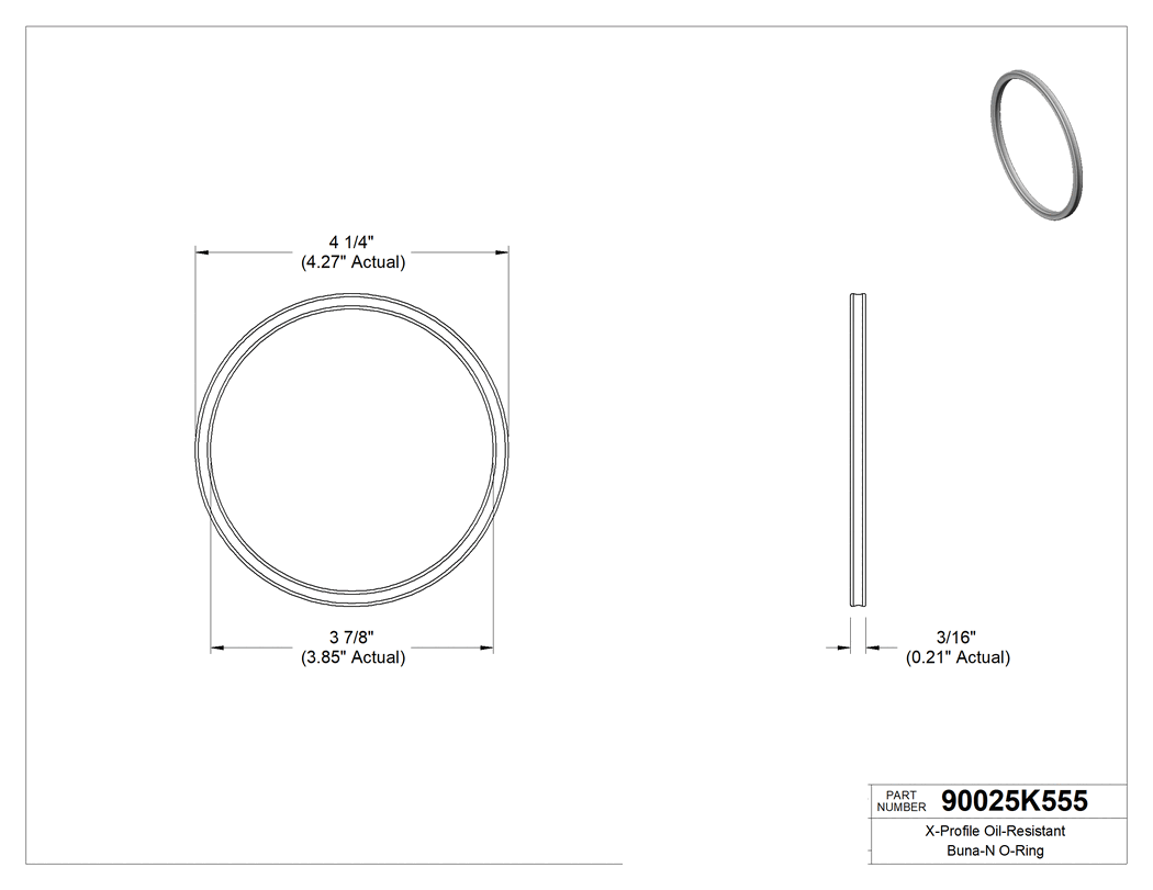 Technical drawing - 90025K555